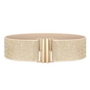 Womens Wide Elastic Waist Cinch Belt - Stretchy Vintage Trimmer Belt For🦏